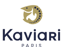 Kaviari Paris Logo mit stilisiertem Fisch.