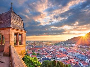 heidelberg.jpg Panoramablick auf Heidelberg bei Sonnenuntergang.