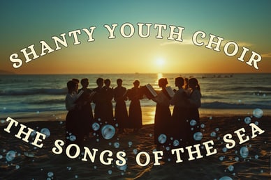 flanderns-goldene-staedte-2.jpg Jugendchor singt am Strand bei Sonnenuntergang.