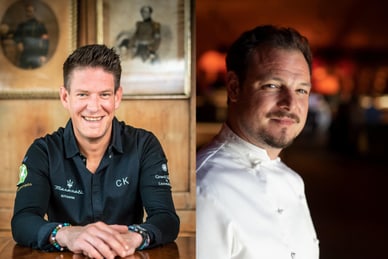 das-excellence-gourmetfestival-4.jpg Zwei Männer in unterschiedlicher Kleidung, lächeln in die Kamera.