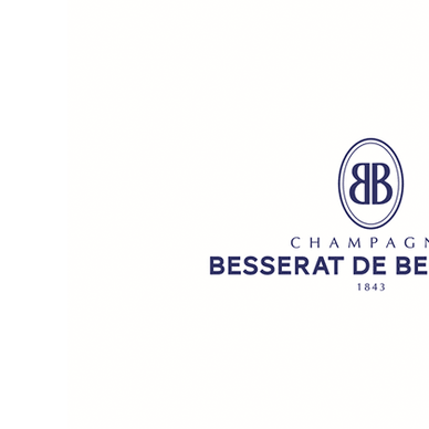 Logo von Besserat de Bellefon Champagner auf weissem Hintergrund.