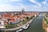 Stadtansicht von Regensburg mit Dom und Donau.