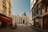 Strasse mit Blick auf historisches Gebäude mit Kuppel.