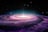 Künstlerische Darstellung einer Spiralgalaxie im Weltraum.