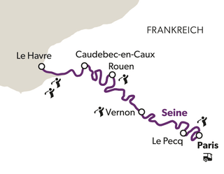 la-vie-en-vert-paris-le-havre-7.jpg Karte des Flusses Seine mit Städten von Le Havre bis Paris.