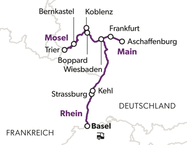grand-tour-rhein-main-mosel-5.jpg Karte mit Schifffahrtsroute von Basel nach Frankfurt über Rhein, Mosel, Main.