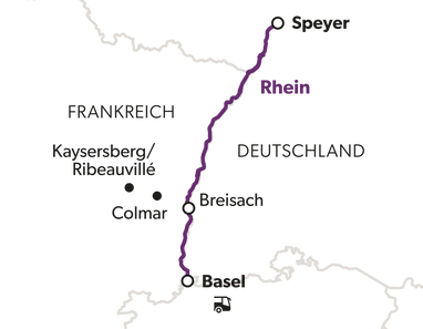 pfalz-und-elsass-4.png Karte zeigt Flussverlauf des Rheins von Speyer nach Breisach.