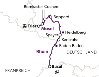 mosel-und-rhein-im-rhythmus-der-sinne-7.jpg Landkarte zeigt Mosel- und Rheinverlauf mit Städten in Deutschland.