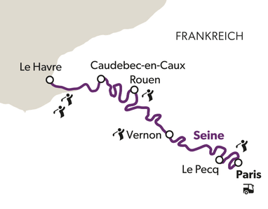 la-vie-en-vert-paris-le-havre-7.jpg Karte des Flusses Seine mit Städten von Le Havre bis Paris.